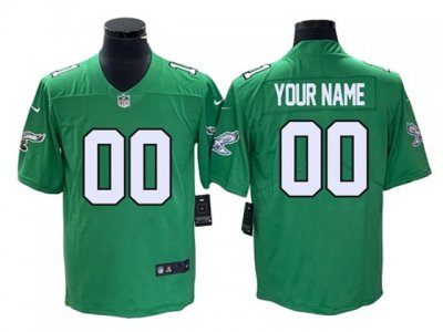 Philadelphia Eagles #00 Kelly Green Vapor Limited Custom Jersey