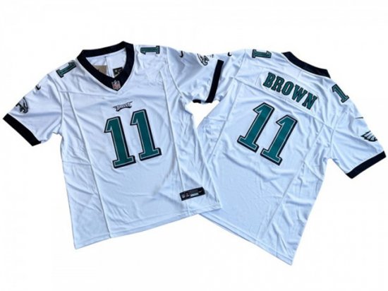 Philadelphia Eagles #11 A.J. Brown White Vapor F.U.S.E. Limited Jersey