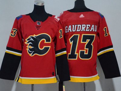 Youth Calgary Flames #13 Johnny Gaudreau Home Red Jersey