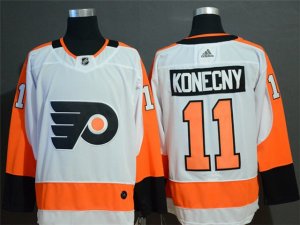 Philadelphia Flyers #11 Travis Konecny White Jersey