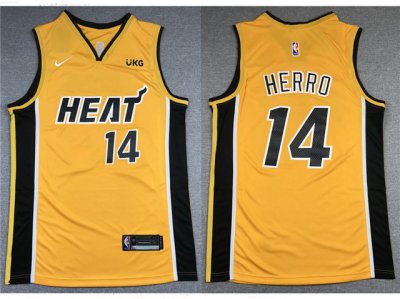 Miami Heat #14 Tyler Herro 2020-21 Yellow Earned Edition Swingman Jersey