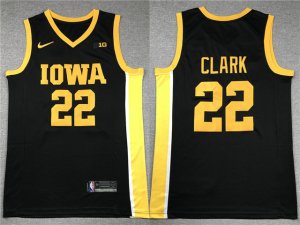 NCAA Iowa Hawkeyes #22 Caitlin Clark Black Yellow College Basketball Jersey