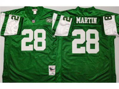 New York Jets #28 Curtis Martin 2004 Throwback Green Jersey
