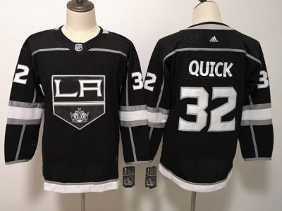 Women's Youth Los Angeles Kings #32 Jonathan Quick Home Black Jersey