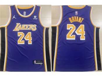 Los Angeles Lakers #24 Kobe Bryant Purple Statement Swingman Jersey