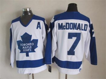 Toronto Maple Leafs #7 Lanny McDonald 1978 CCM Vintage White Jersey