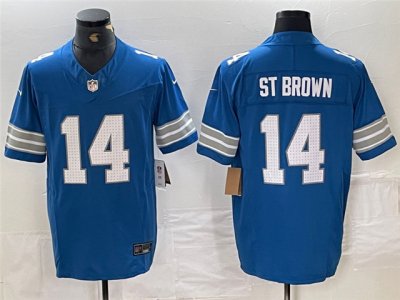 Detroit Lions #14 Amon-Ra St. Brown 2024 Blue Vapor F.U.S.E. Limited Jersey