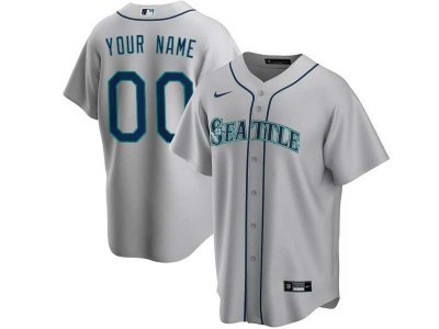 Seattle Mariners #00 Gray Cool Base Custom Jersey