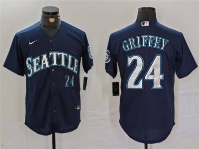 Seattle Mariners #24 Ken Griffey Jr. Navy Limited Jersey