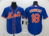New York Mets #18 Darryl Strawberry Royal/Orange Cool Base Jersey