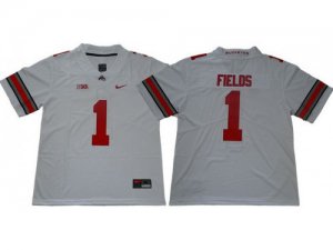 NCAA Ohio State Buckeyes #1 Justin Fields White College Football Jersey