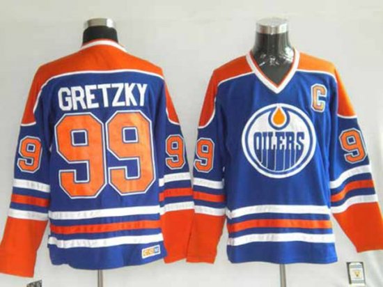 Edmonton Oilers #99 Wayne Gretzky 1987 CCM Vintage Blue Jersey