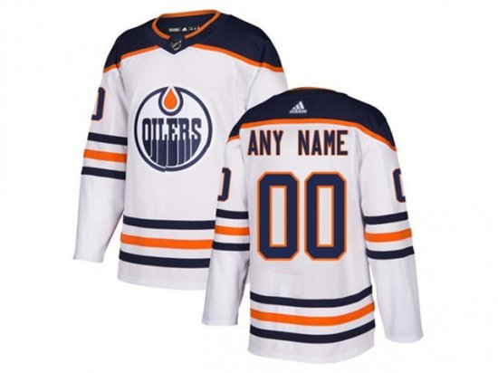 Edmonton Oilers Custom #00 White Jersey