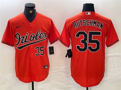 Baltimore Orioles #35 Adley Rutschman Orange Cool Base Jersey