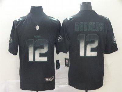 Green Bay Packers #12 Aaron Rodgers Black Arch Smoke Limited Jersey
