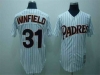 San Diego Padres #31 Dave Winfield 1978 Throwback White Pinstripe Jersey
