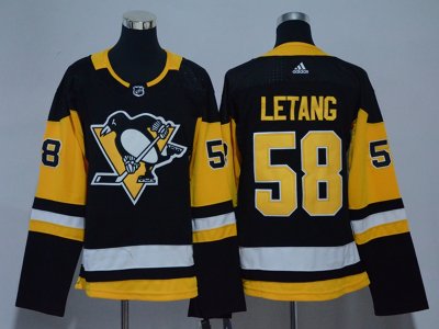 Pittsburgh Penguins #58 Kris Letang Black Jersey