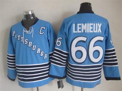 Pittsburgh Penguins #66 Mario Lemieux 1967 Vintage CCM Blue Jersey