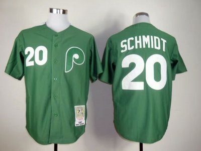 Philadelphia Phillies #20 Mike Schmidt Throwback Green Jersey