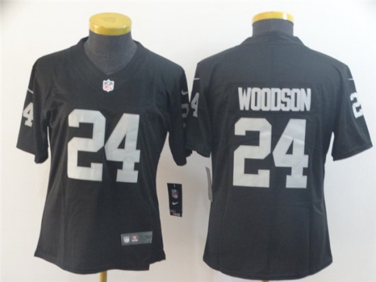 Womens Las Vegas Raiders #24 Charles Woodson Black Vapor Limited Jersey