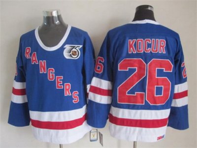 New York Rangers #26 Joey Kocur CCM 75th Blue Jersey