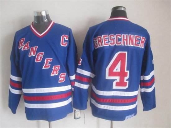 New York Rangers #4 Ron Greschner CCM Royal Blue Heroes of Hockey Alumni Jersey