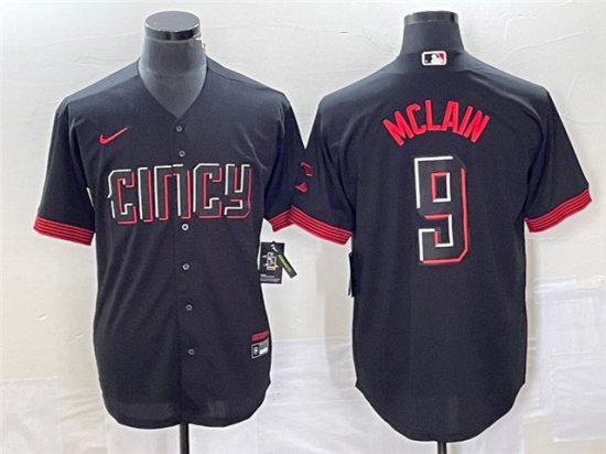 Cincinnati Reds #9 Matt McLain Black 2023 City Connect Jersey