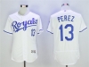 Kansas City Royals #13 Salvador Perez White Flex Base Jersey