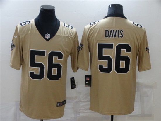 New Orleans Saints #56 Demario Davis Gold Inverted Limited Jersey