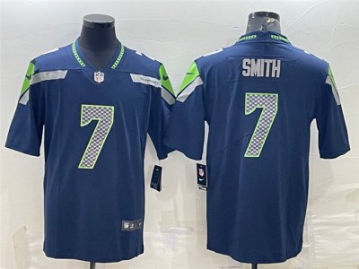 Seattle Seahawks #7 Geno Smith Blue Vapor Limited Jersey