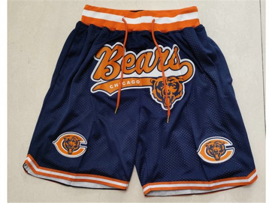 Chicago Bears Just Don Bears Navy Football Shorts
