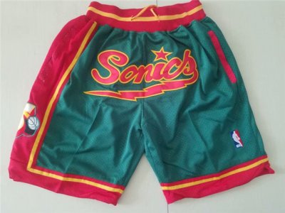 Seattle SuperSonics Just Don Sonics Green Basketball Shorts