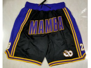 Kobe Bryant #8/24 Just Don Mamba Black Basketball Shorts