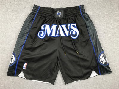 Dallas Mavericks Mavs Black City Edition Basketball Shorts