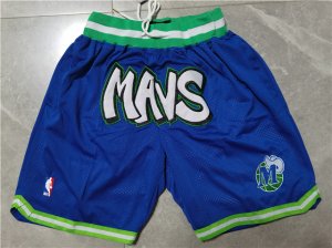 Dallas Mavericks Just Don Mavs Blue Basketball Shorts