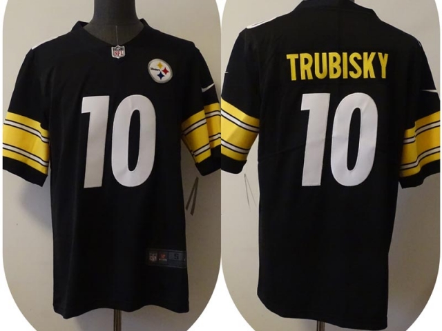 Pittsburgh Steelers #10 Mitchell Trubisky Black Vapor Limited Jersey - Click Image to Close