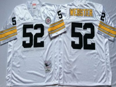 Pittsburgh Steelers #52 Mike Webster 1975 Throwback White Jersey