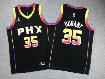Youth Phoenix Suns #35 Kevin Durant 2023-24 Black Statement Edition Swingman Jersey