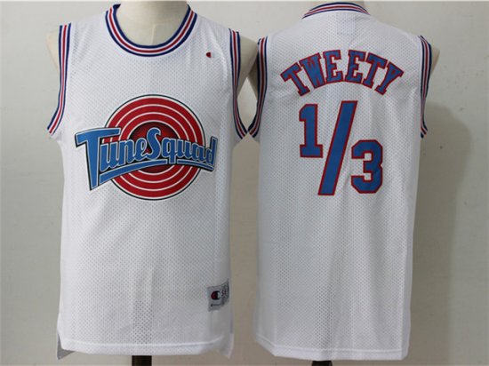 Space Jam Tune Squad 1/3 Tweety White Movie Basketball Jersey