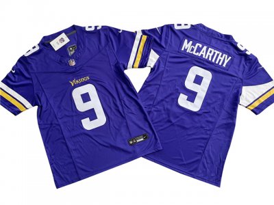 Minnesota Vikings #9 J.J. McCarthy Purple Vapor F.U.S.E. Limited Jersey