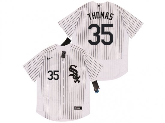 Chicago White Sox #35 Frank Thomas White 2020 Flex Base Jersey