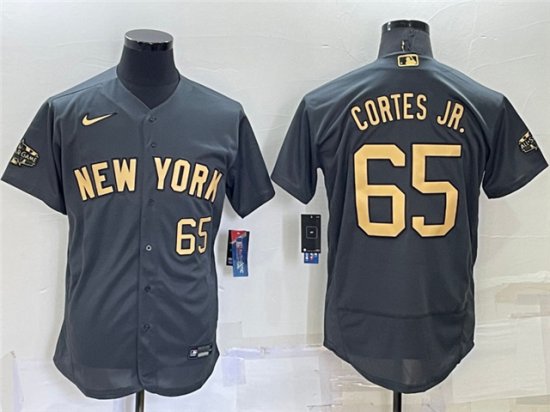 New York Yankees #65 Nestor Cortes Jr. Charcoal 2022 MLB All-Star Game Flex Base Jersey