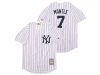 New York Yankees #7 Mickey Mantle White Cooperstown Collection Cool Base Jersey