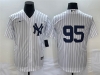 New York Yankees #95 Oswaldo Cabrera White Without Name Cool Base Jersey
