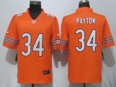 Chicago Bears #34 Walter Payton Orange Vapor Limited Jersey