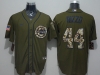 Chicago Cubs #44 Anthony Rizzo Army Green Cool Base Nike Jersey