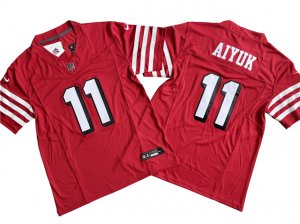 San Francisco 49ers #11 Brandon Aiyuk Alternate Red Vapor F.U.S.E. Limited Jersey