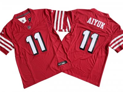 San Francisco 49ers #11 Brandon Aiyuk Alternate Red Vapor F.U.S.E. Limited Jersey