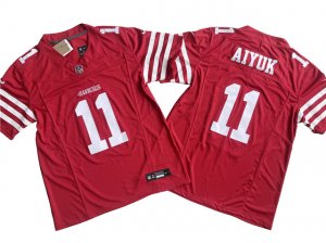 San Francisco 49ers #11 Brandon Aiyuk Red Vapor F.U.S.E. Limited Jersey