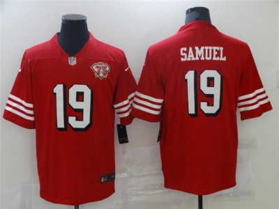 San Francisco 49ers #19 Deebo Samuel Red Alternate 75th Anniversary Vapor Limited Jersey